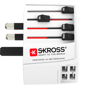 SKROSS MUV USB 4XA Travel Adapter