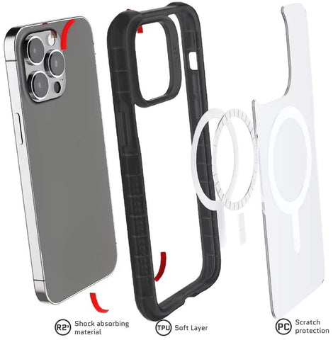 Ghostek Covert 6 Apple Iphone 14 Pro Max Magsafe Phone Case - Smoke