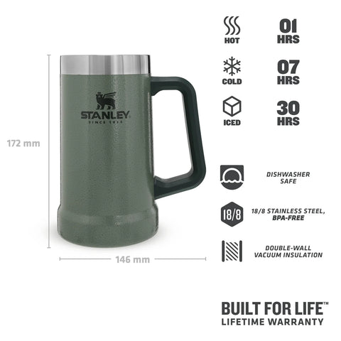 Stanley Big Grip Beer Stein Mug 24oz/0.7L