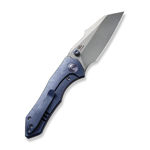 WEKNIFE High-Fin Thumb Stud Knife Titanium Handle