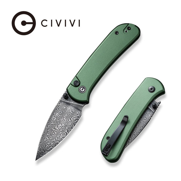 CIVIVI Qubit Folding Pocket Knife Damascus