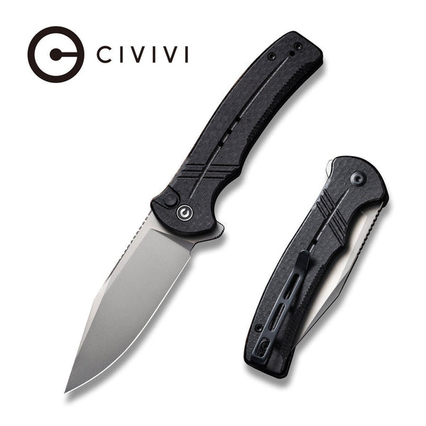CIVIVI Cogent Flipper & Button Lock Knife Micarta Handle