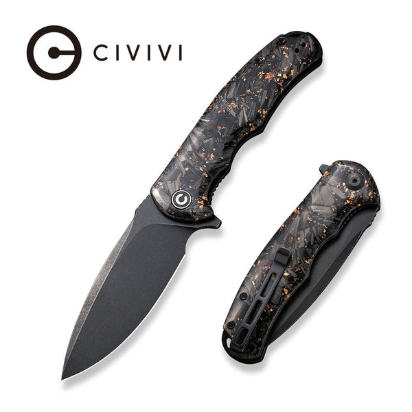 CIVIVI Praxis Flipper Knife Carbon Fiber And Resin Handle C803I