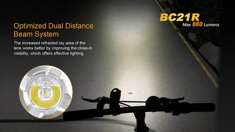 Fenix BC25R USB Rechargable Bicycle Light 600 Lumens