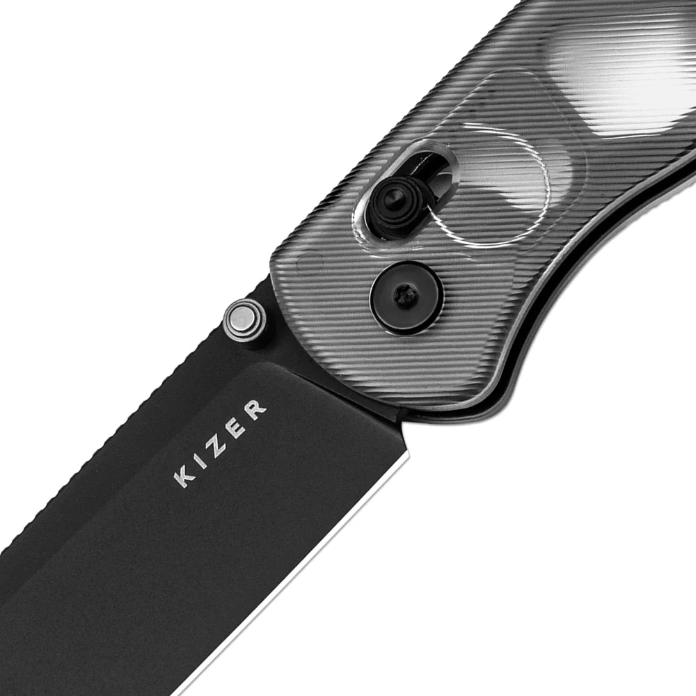KIZER Drop Bear Nitro-V Blade Acrylic Handle Clutch Lock 2.97"
