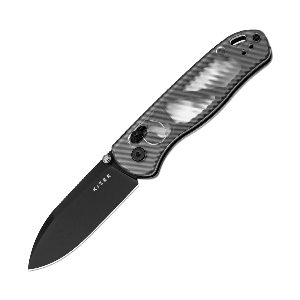 KIZER Drop Bear Nitro-V Blade Acrylic Handle Clutch Lock 2.97"