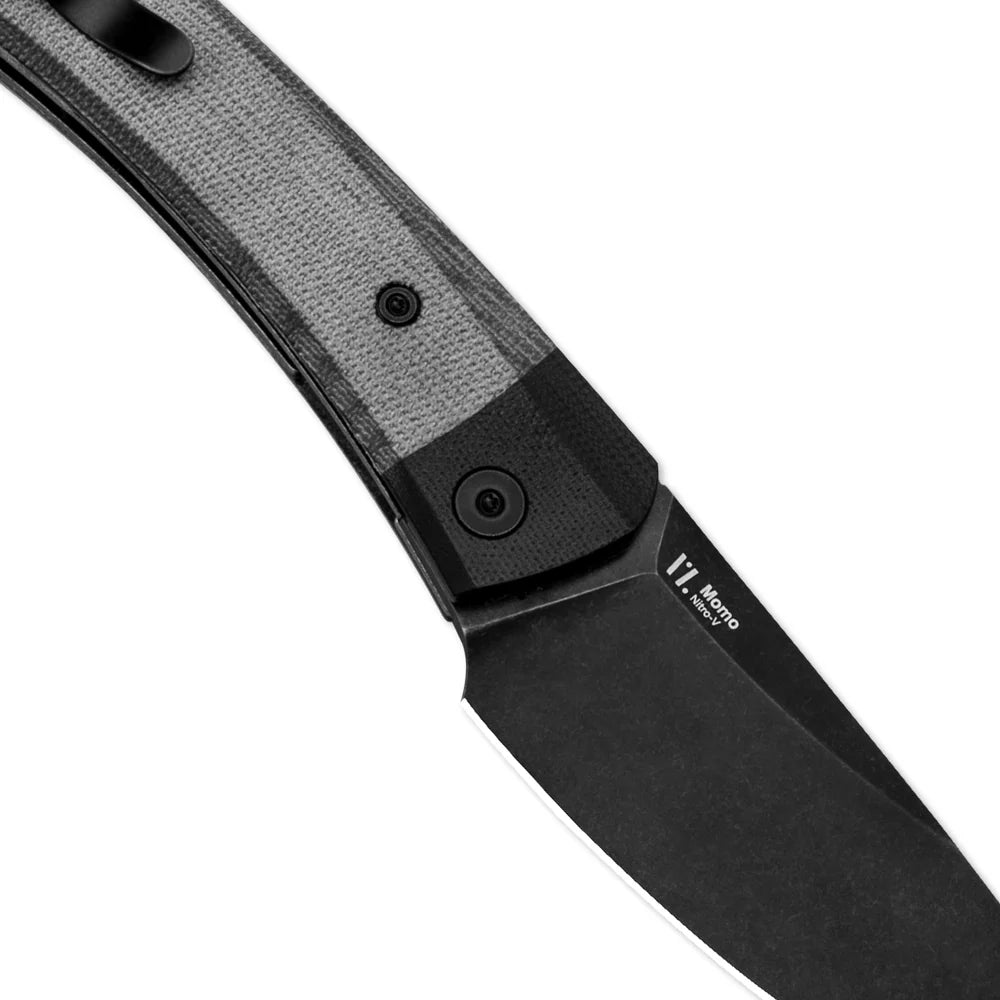 KIZER Momo Nitro-V Blade Black G10+ Micarta Handle Liner Lock 4.1"