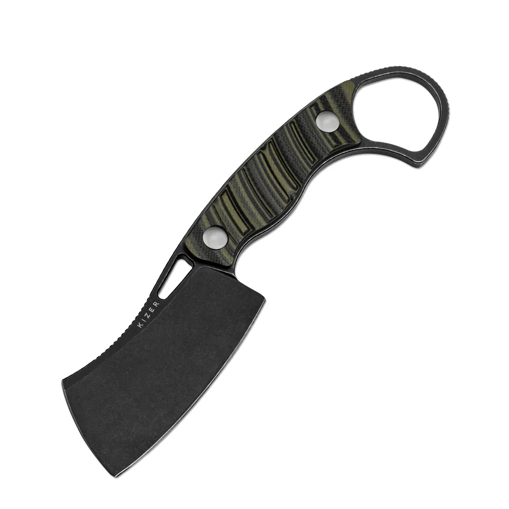 KIZER Little Rhino D2 Blade G10 Olive/Black Handle 2.72"