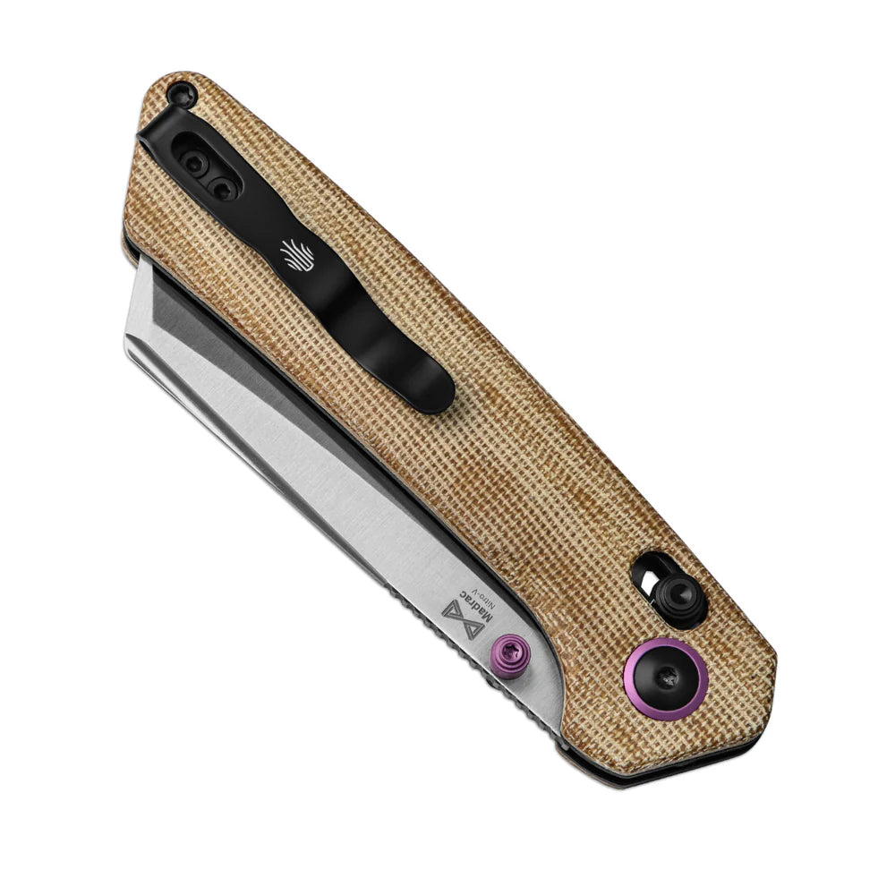KIZER Madrac Nitro-V Blade Micarta Handle Clutch Lock 3.1"