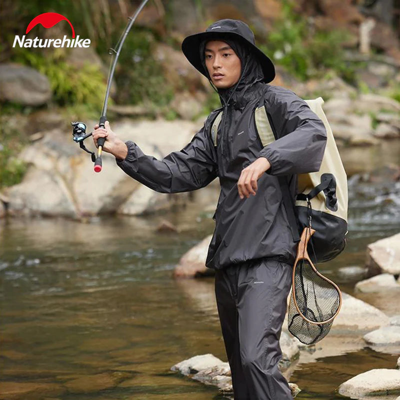 Naturehike Split Raincoat Black
