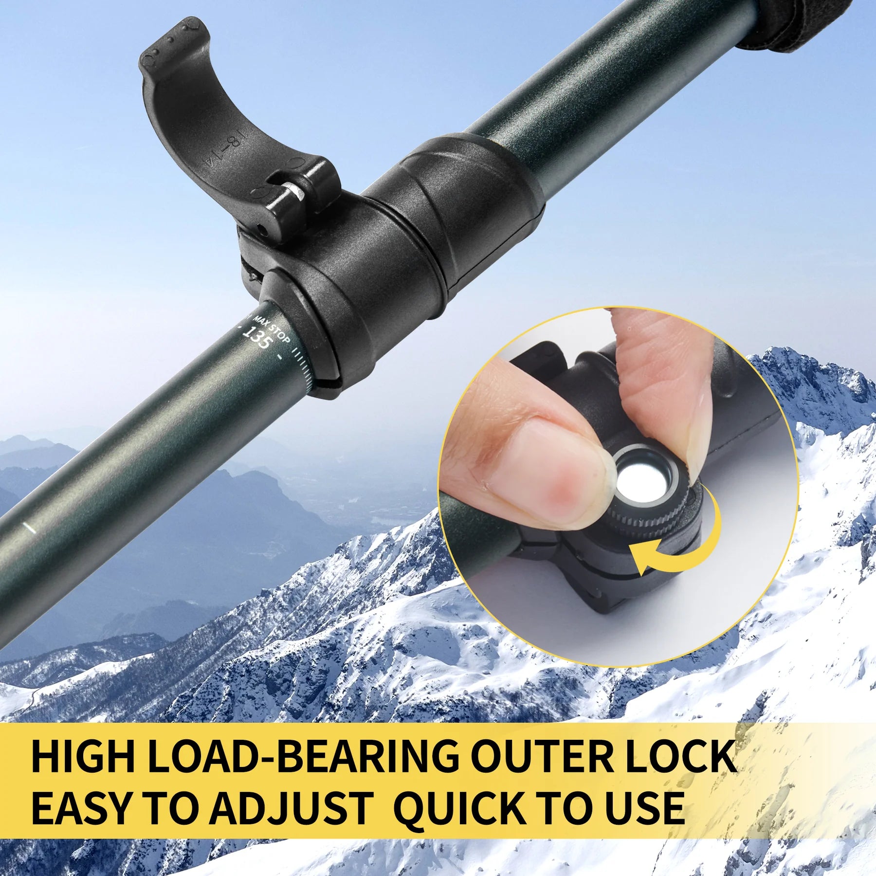 Naturehike Gale Pro Aluminum Folding Trekking Pole 115-135cm