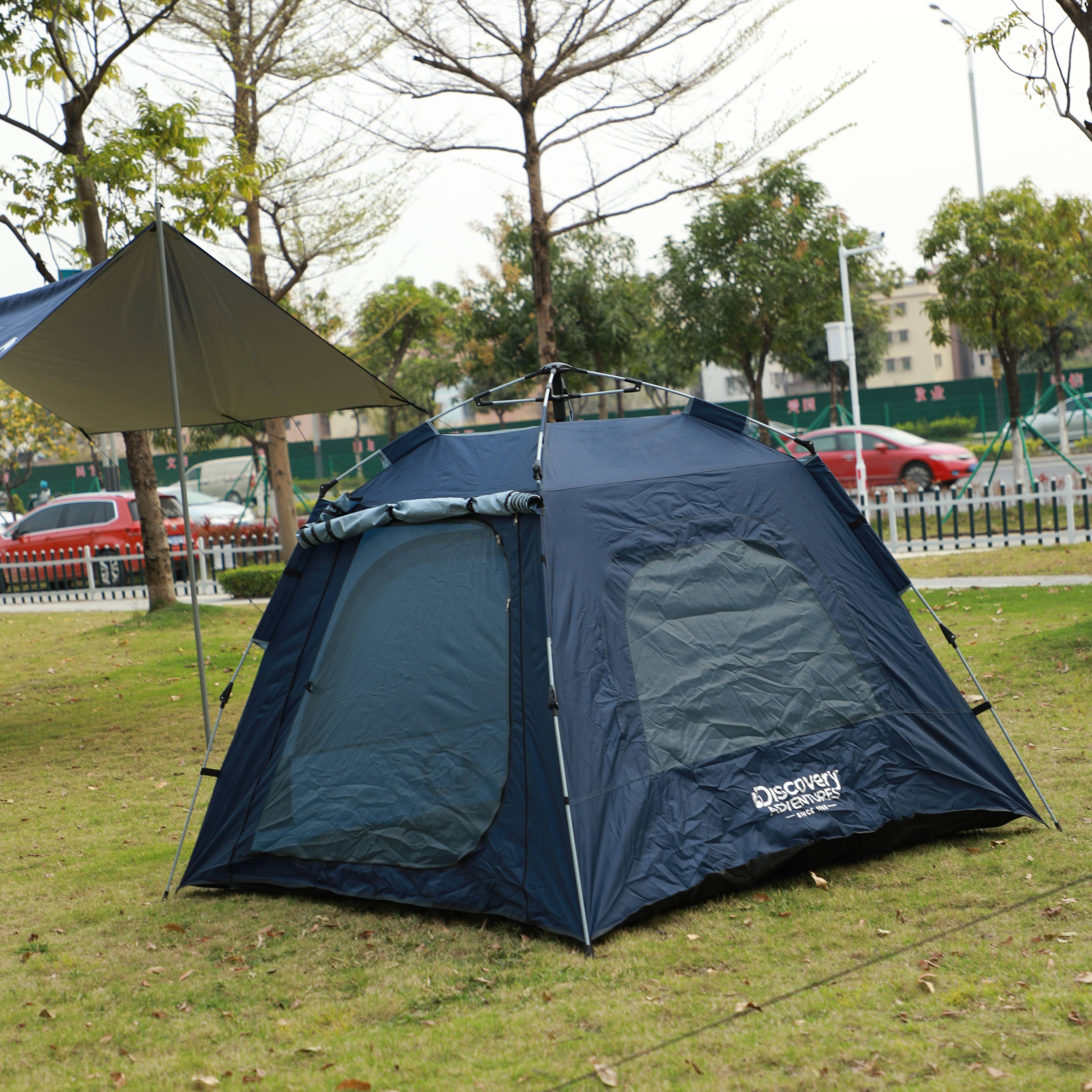 Discovery Adventures 2-3p Automatic Pop Up Camping Tent Blue