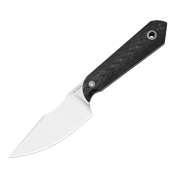 KIZER Mini Harpoon M390 Blade Carbon Fiber Handle 3"