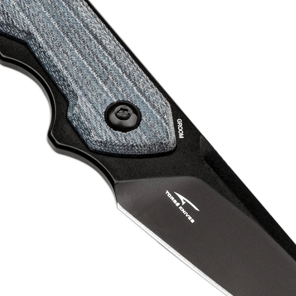 KIZER Groom D2 Blade Micarta Denim Handle 6.76"