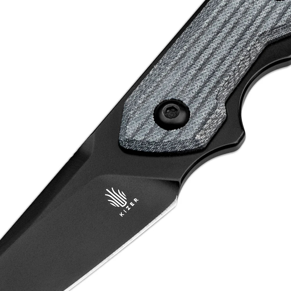 KIZER Groom D2 Blade Micarta Denim Handle 6.76"