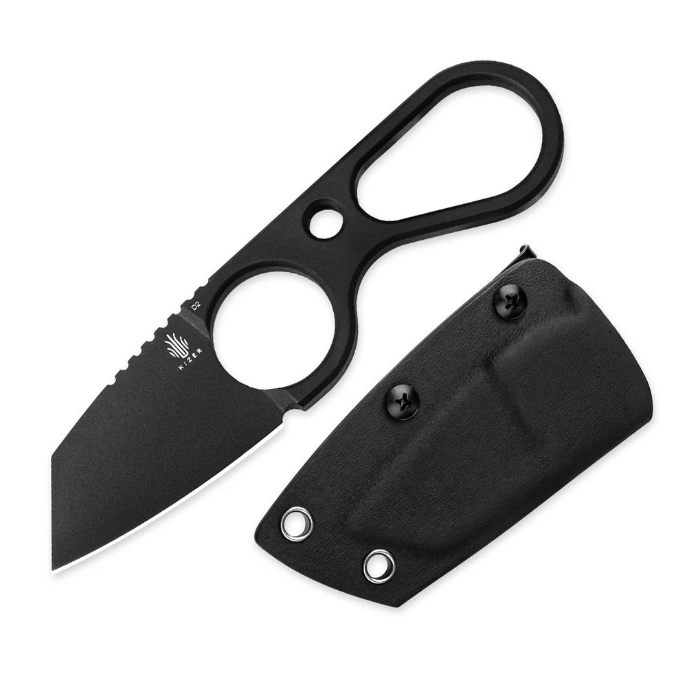 KIZER Bowtie D2 Blade Black 4.43"