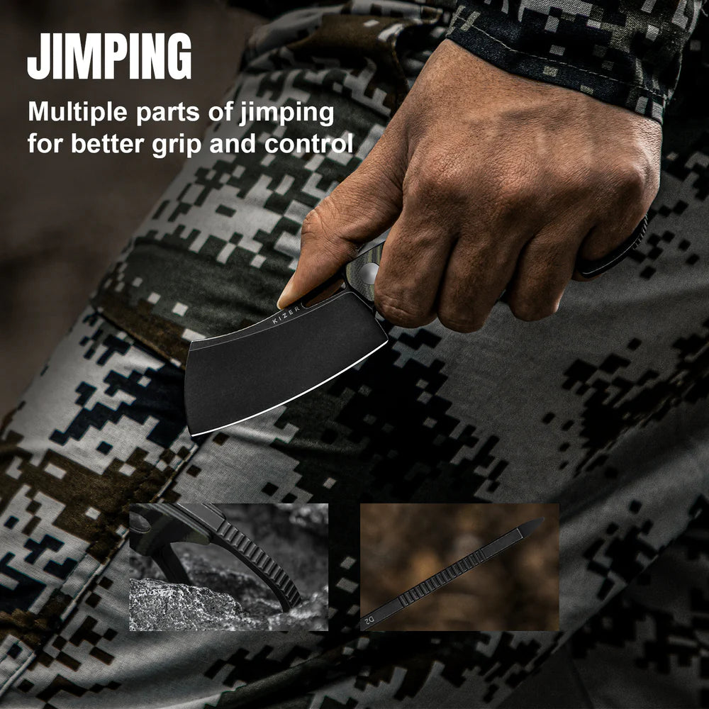 KIZER Little Rhino D2 Blade G10 Olive/Black Handle 2.72"