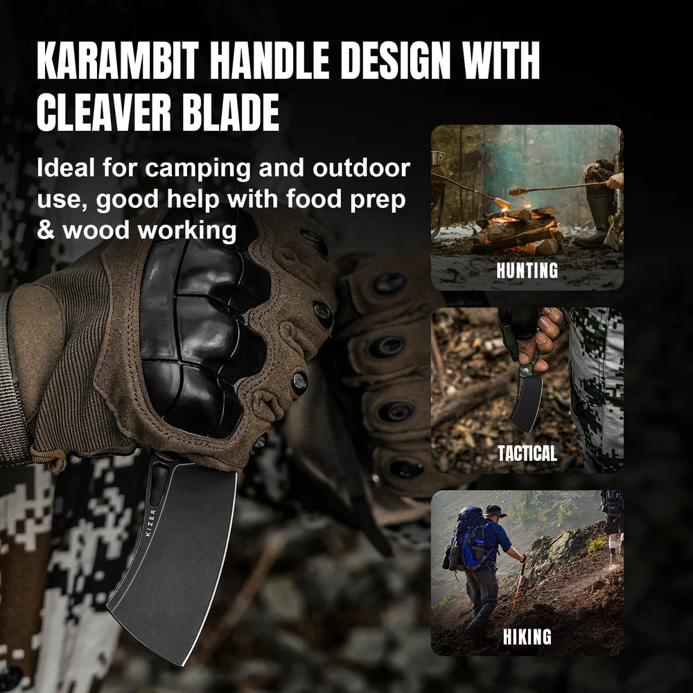 KIZER Little Rhino D2 Blade G10 Olive/Black Handle 2.72"