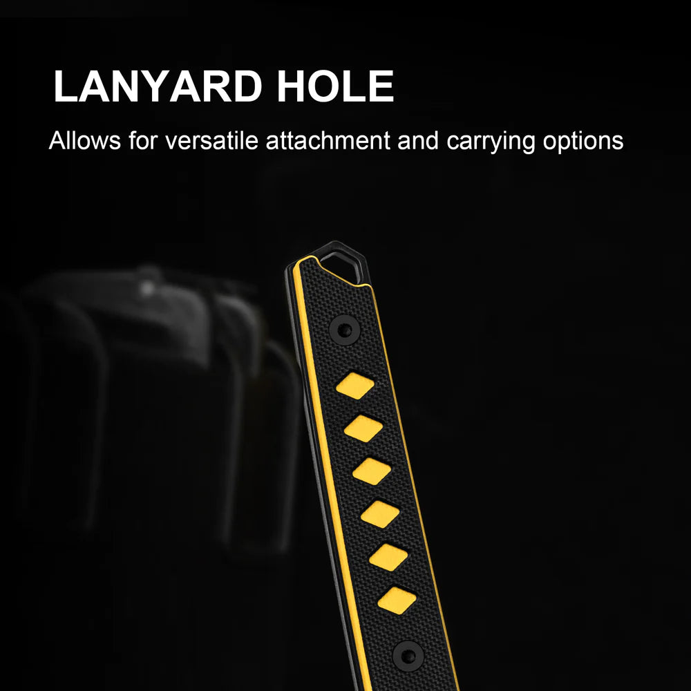 KIZER Kwaiken G10 Handle Nitro-V Blade Black/Yellow G10 Handle 3.94"