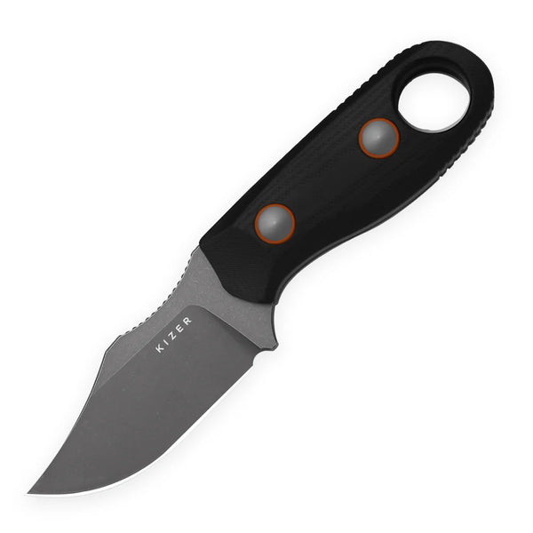 KIZER Beaver 2 D2 Blade Gray Stonewashed G10 Handle 2.75