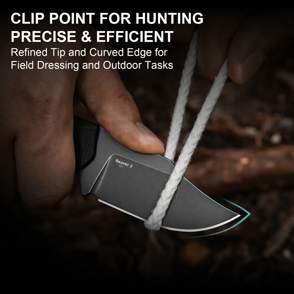 KIZER Beaver 2 D2 Blade Gray Stonewashed G10 Handle 2.75"