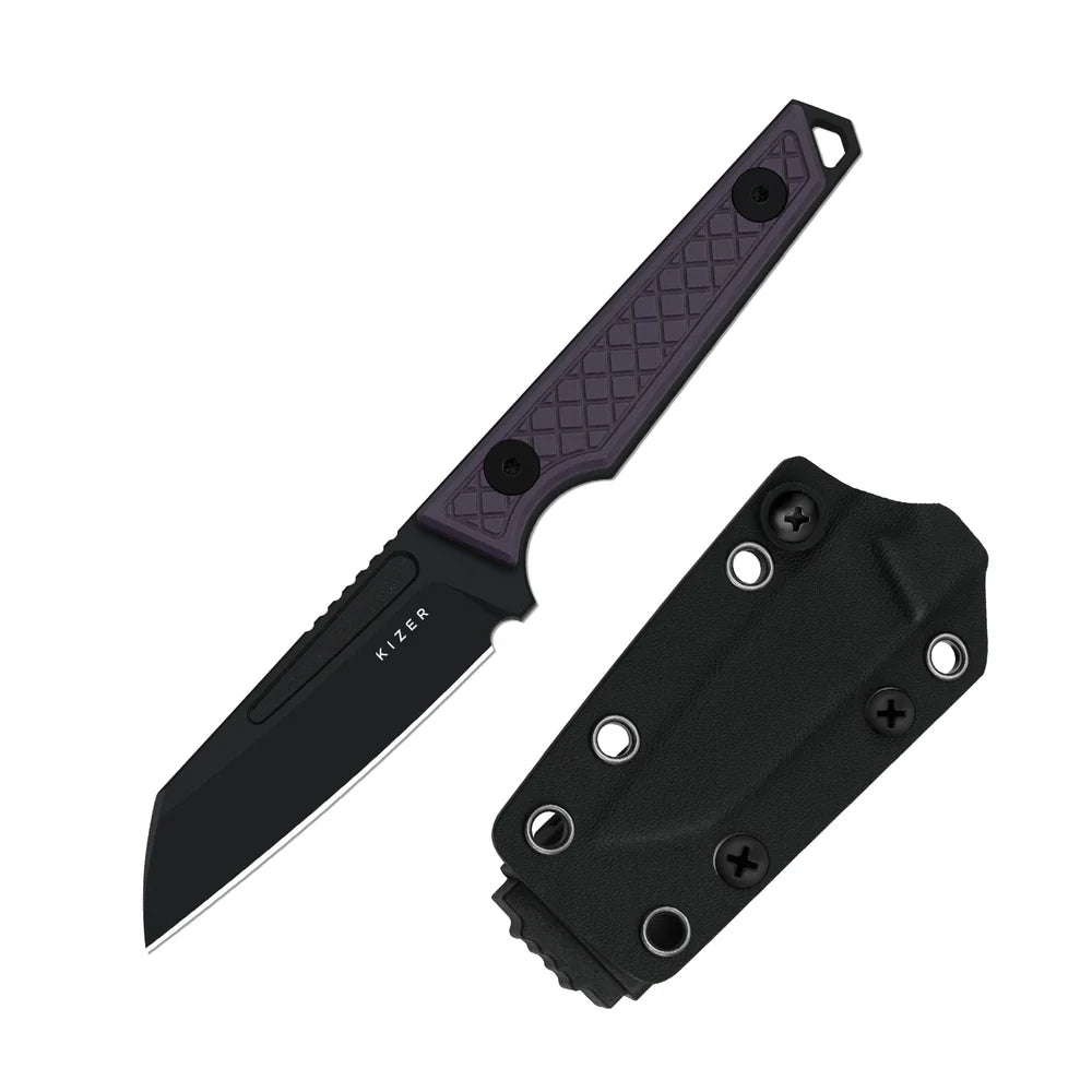 KIZER Phasmids AEB Blade Black Coating G10 Handle 2.79"