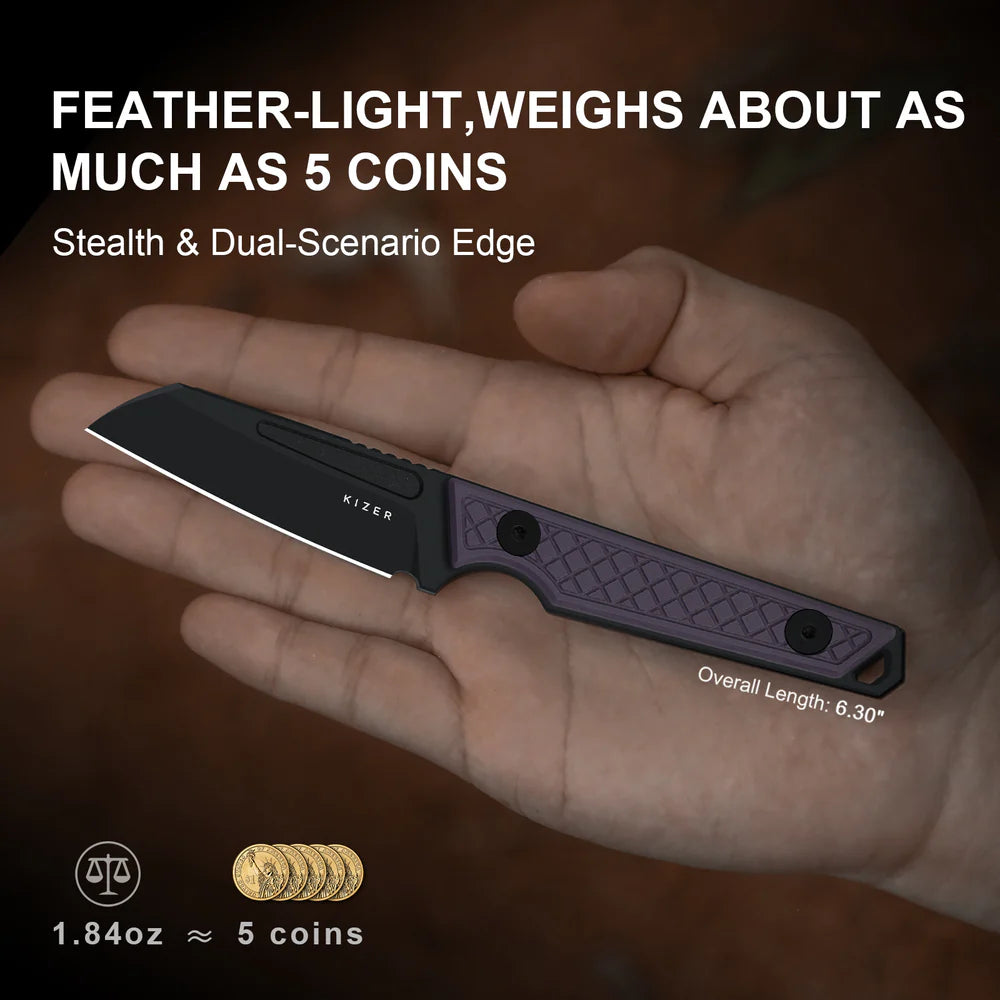 KIZER Phasmids AEB Blade Black Coating G10 Handle 2.79"