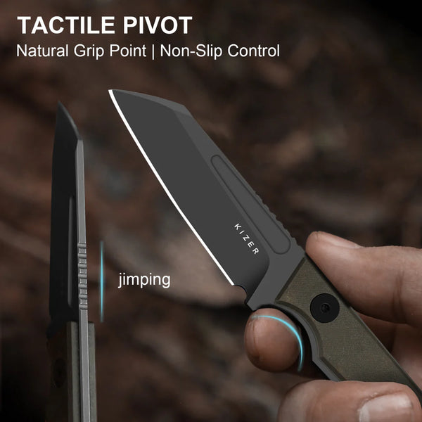 KIZER Phasmids AEB Blade Chocolate Glacier Handle 2.79