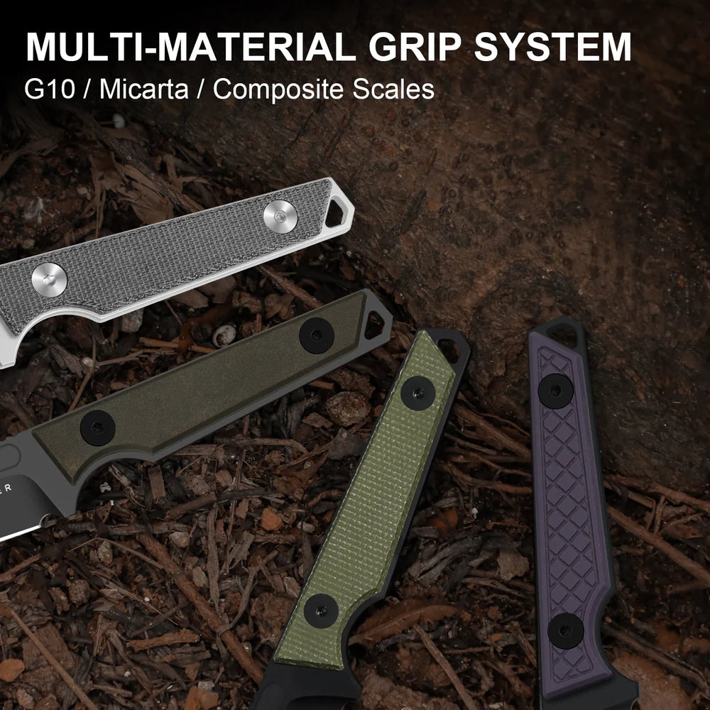 KIZER Phasmids AEB Blade Satin Micarta Handle 2.79"