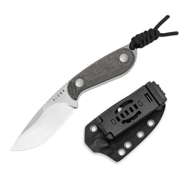 KIZER Buddy 14C28N Blade Micarta Handle 3
