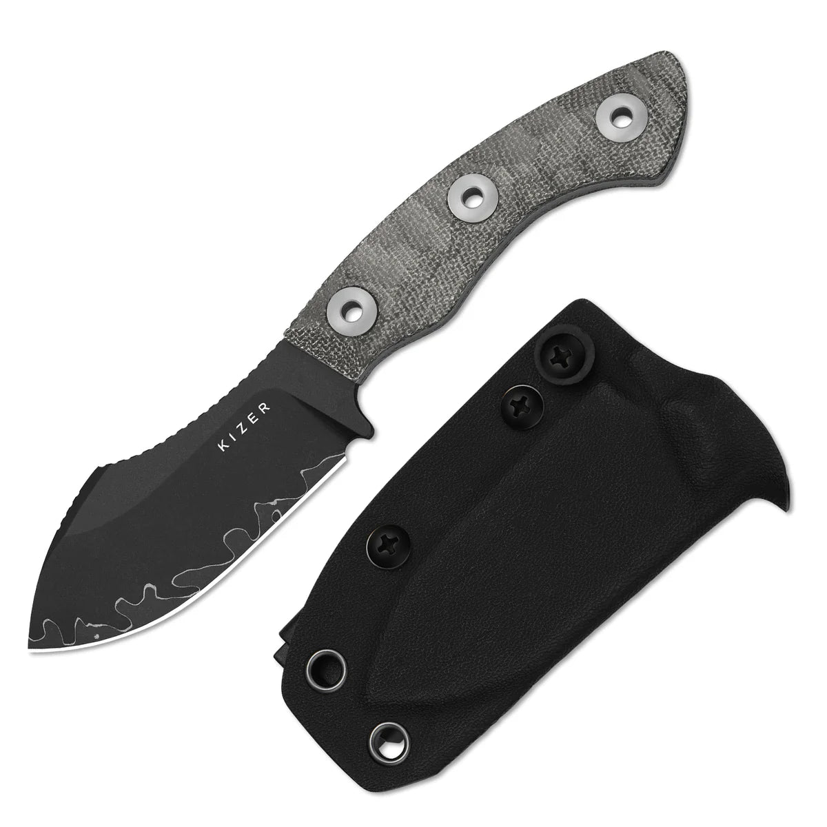 KIZER Rook SS Blade Micarta Fixed Blade 3.1"