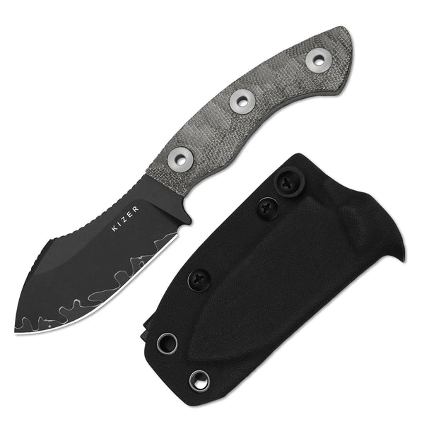 KIZER Rook SS Blade Micarta Fixed Blade 3.1