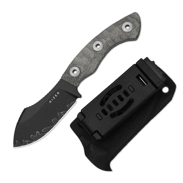KIZER Rook SS Blade Micarta Fixed Blade 3.1"