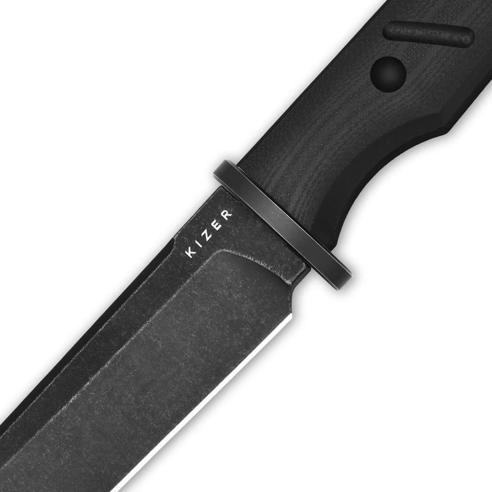 KIZER Camp180 AEB-L Blade Black Stonewashed G10 Handle 5.55"