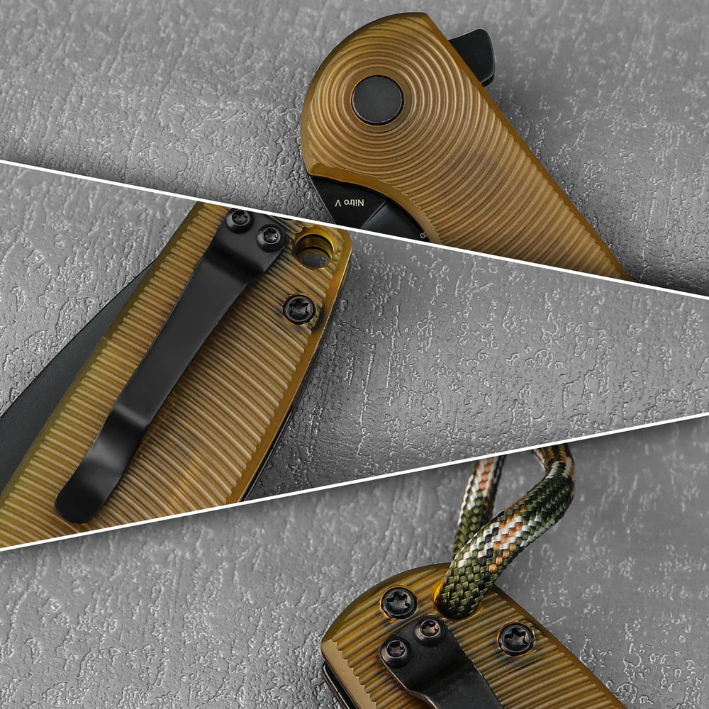 KIZER Gemini Nitro-V Blade Pei & Steel Liner 3.1"