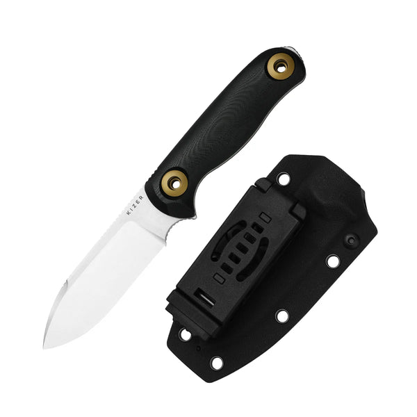 KIZER Drop Bear Fix 3 14C28N Blade G10 Fixed Blade 3.8