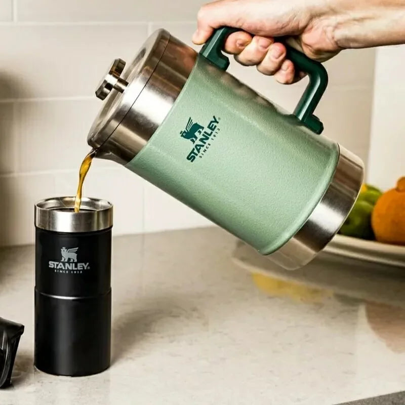 Stanley Classic Vacuum French Press 48oz/1.4L Hammertone Green