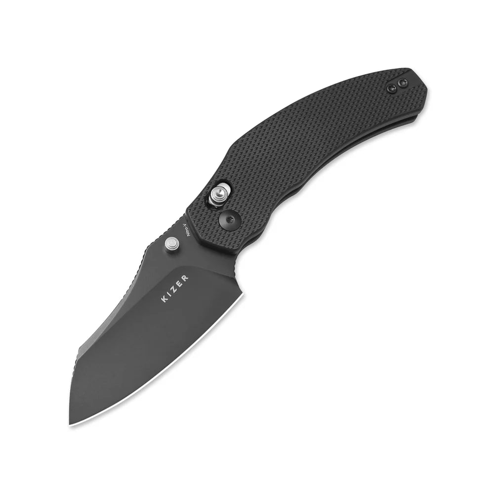 KIZER Bulldog Nitro-V Blade Aluminum BK & Clutch Lock 3"