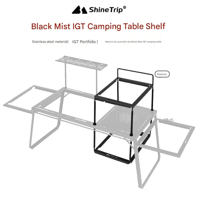 ShineTrip Black Mist IGT Camping Table and Accessories