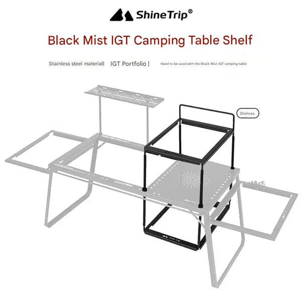 ShineTrip Black Mist IGT Camping Table and Accessories