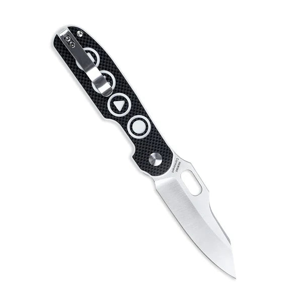 KIZER Cormorant S35VN Blade Black/White G10 & Button Lock 3.17"