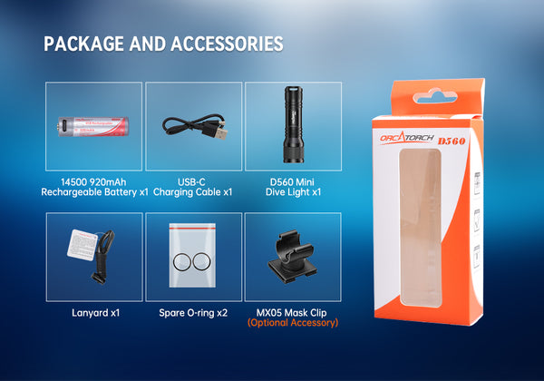 OrcaTorch D560 Dive light 630L