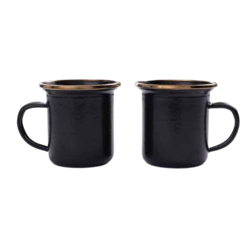 BAREBONES Enamel Espresso Cups 2PK