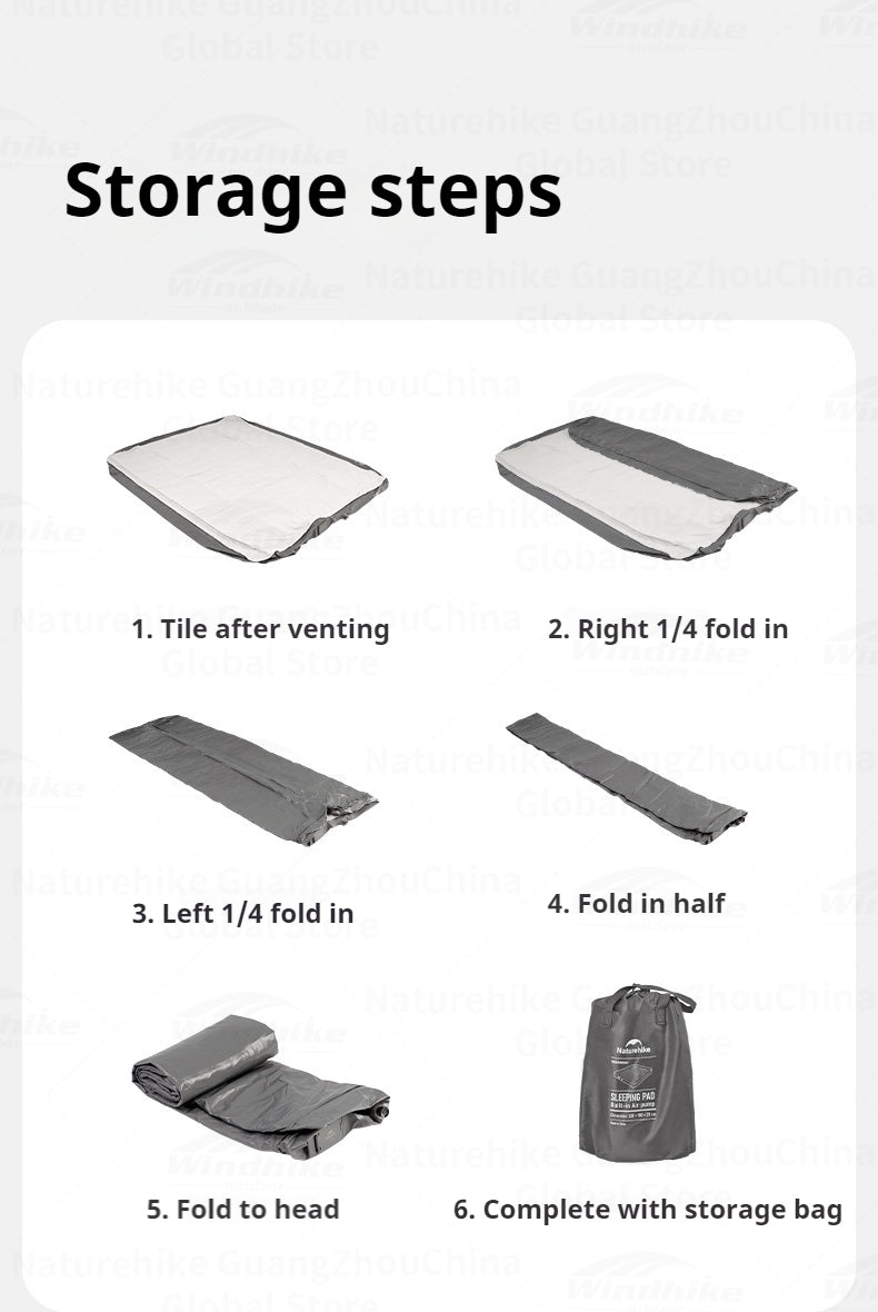 Naturehike Chenjing Inflatable Bed w/ Built-in Pump & Pillow