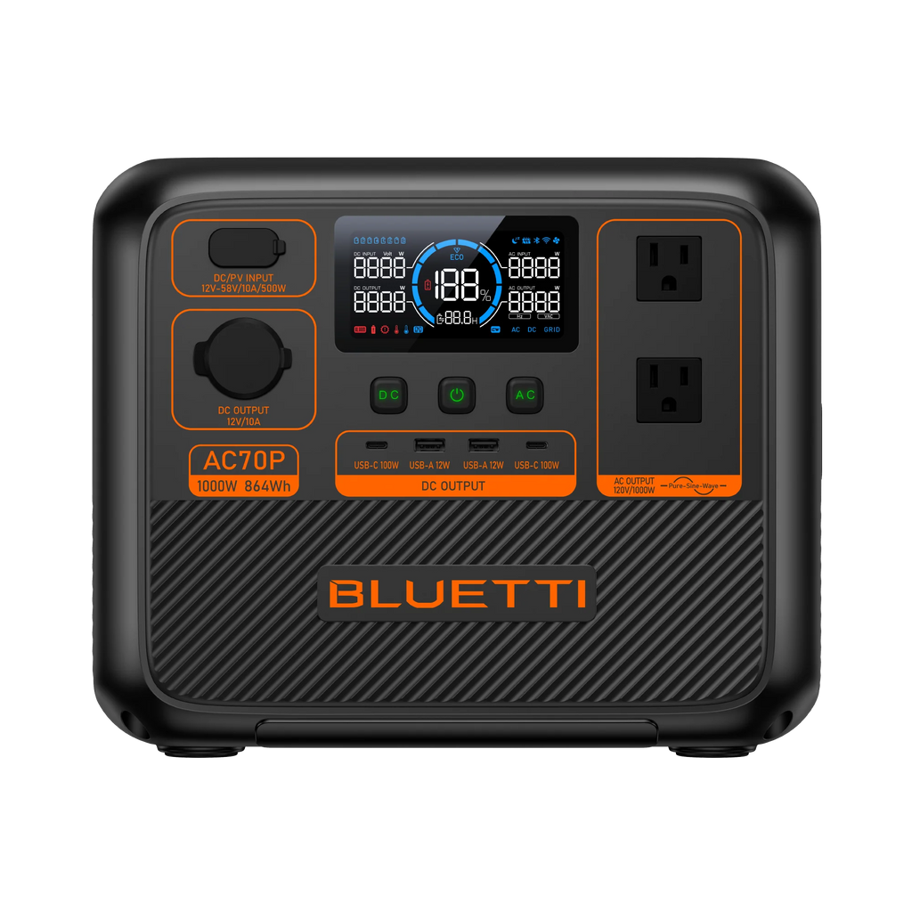 Bluetti AC70P Portable Power Station 1000W/864Wh
