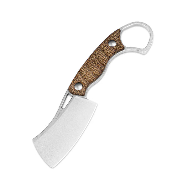 KIZER Little Rhino AEB-L Blade Burlap Micarta Handle  2.72