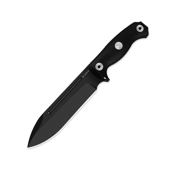 KIZER Drop Bear Fix 7 1095 Blade Black Coating G10 Handle 6.51