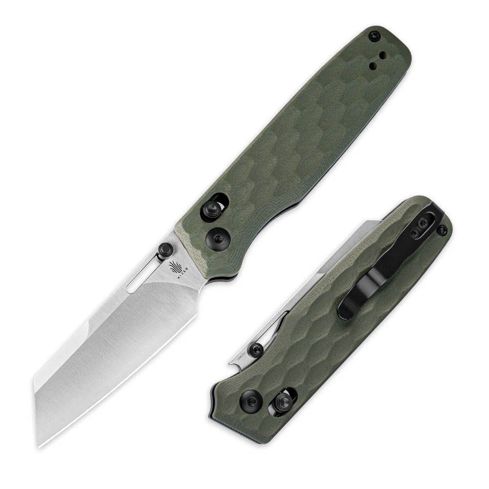 KIZER Task Satin Blade OD G10 & Clutch Lock 3.04"
