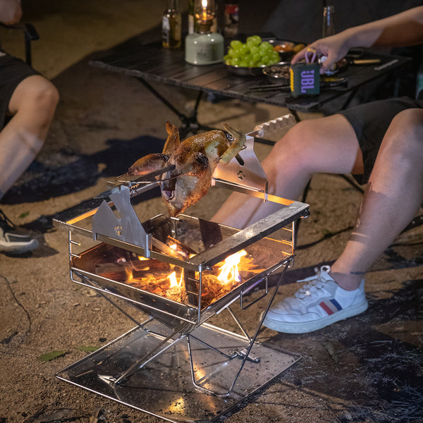 Campingmoon BBQ Rotating Rotisserie Rack