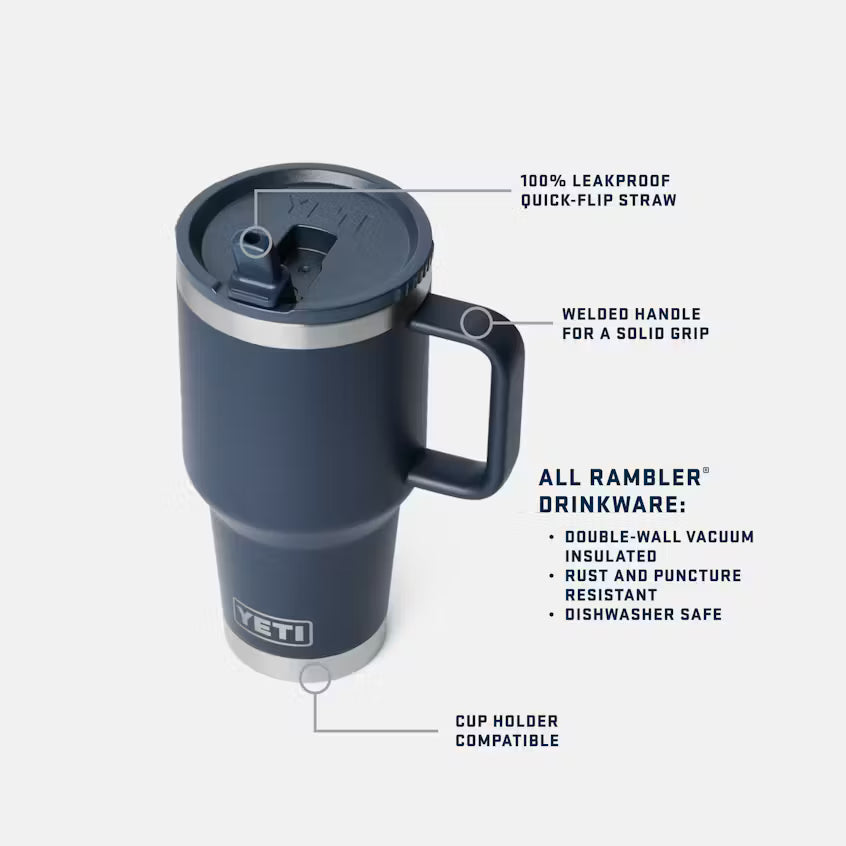 YETI Rambler 30 OZ Straw Travel Mug 0.89L